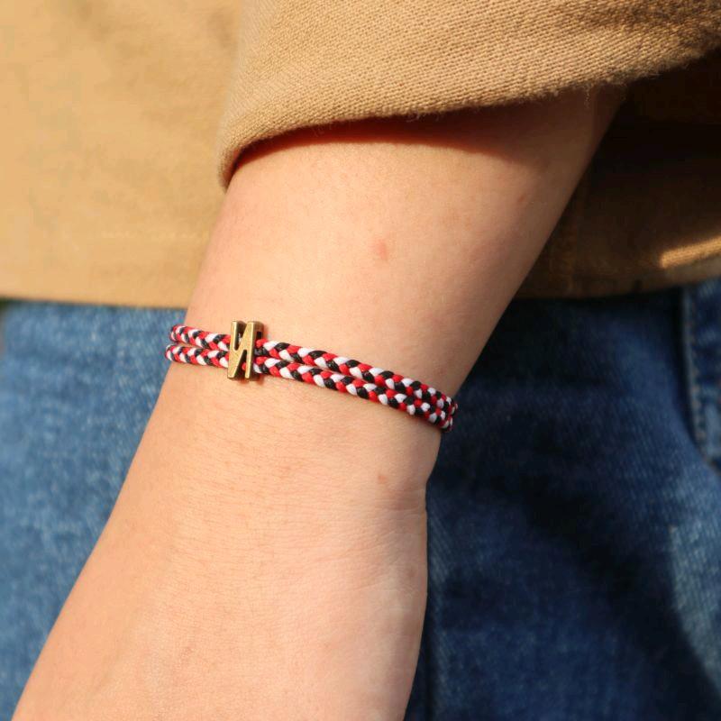 Gelang Nama Inisial Huruf Sliding Polyester Cocok Untuk Couple 1