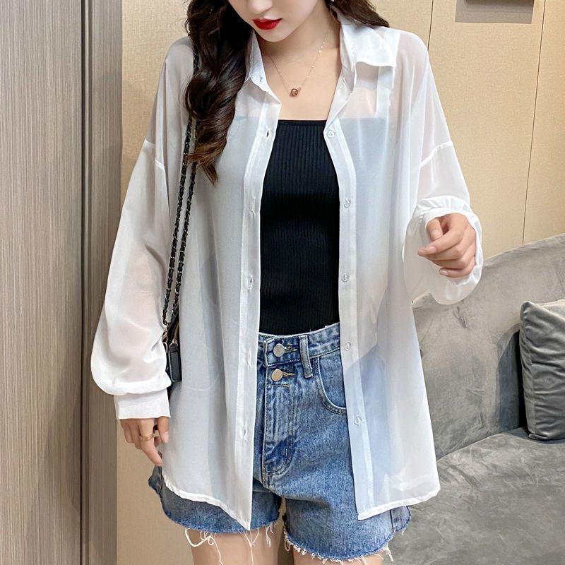 Áo Sơ Mi Chống Nắng, Áo Choàng Mỏng Nữ, Váy Hai Dây Mùa Hè, Áo Mặc Bên Ngoài, Áo Voan, Áo Cardigan Cổ Tích Trong Suốt, Xếp Lớp, Tỷ Lệ Đánh Giá Xuất Sắc Lên Đến 99%, Cùng Phong Cách 3