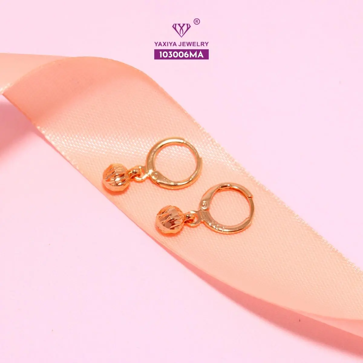 Yaxiya Anting Wanita Motif Bola Perhiasan 867