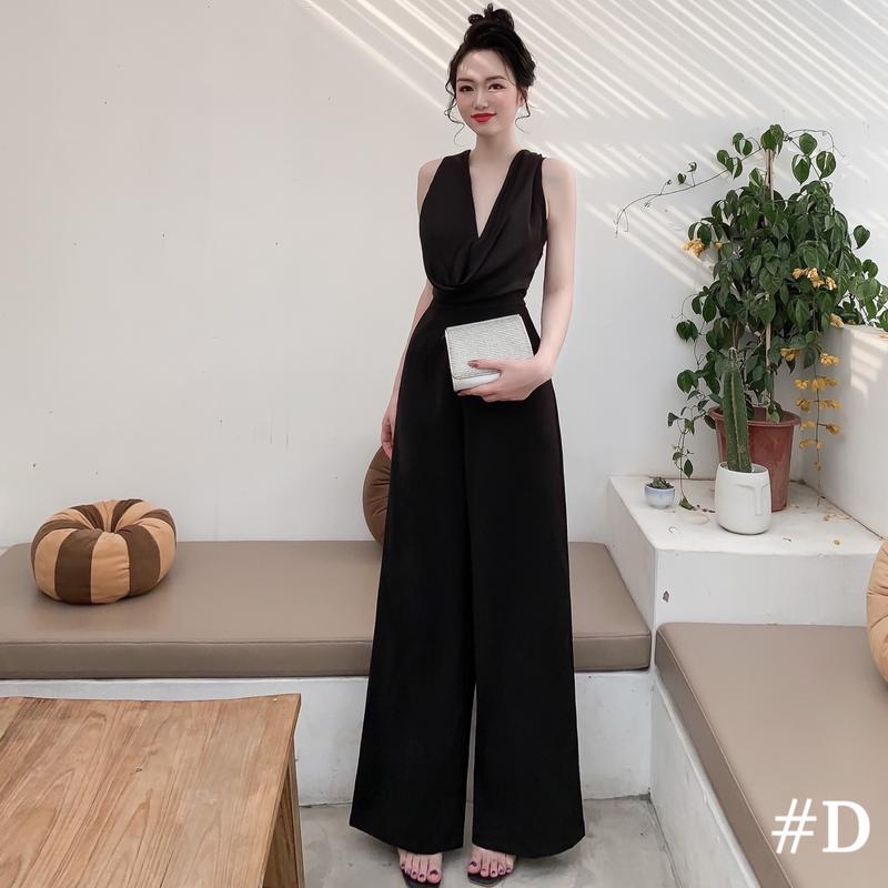 Jumpsuit Beliss Store lụa cổ đổ quần suông (Chi tiết sản phẩm dưới mô tả) jumpsuit  vayem