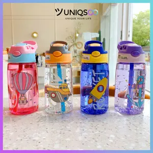 UNIQSOO Botol Minum Anak Sedotan Anti Tumpah 480ml | Botol Air Lucu Sekolah BZ049