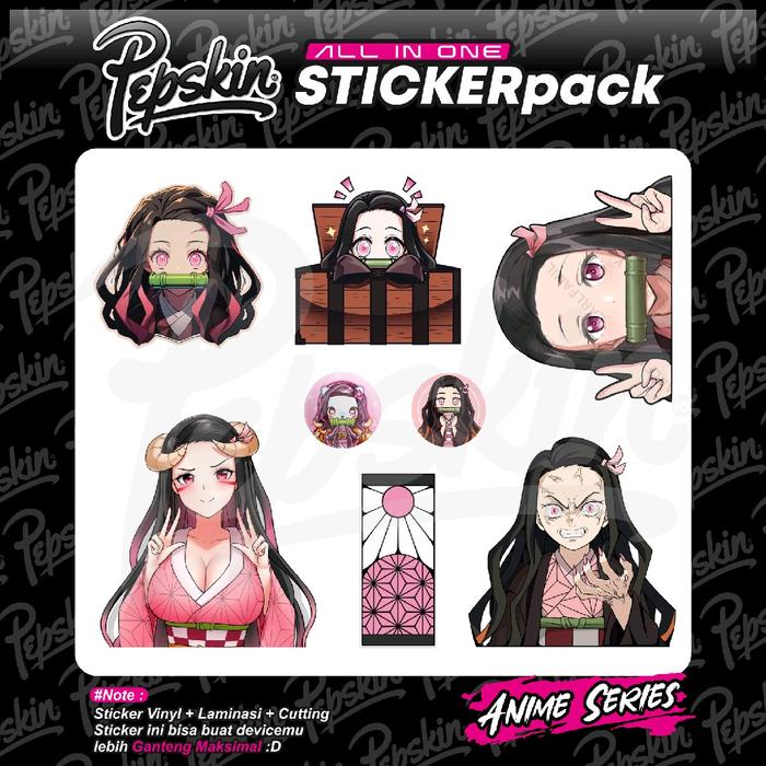 Jual Sticker Pack Nezuko X Anya All in one AIO (6pcs) - DS 01 - Kab ...