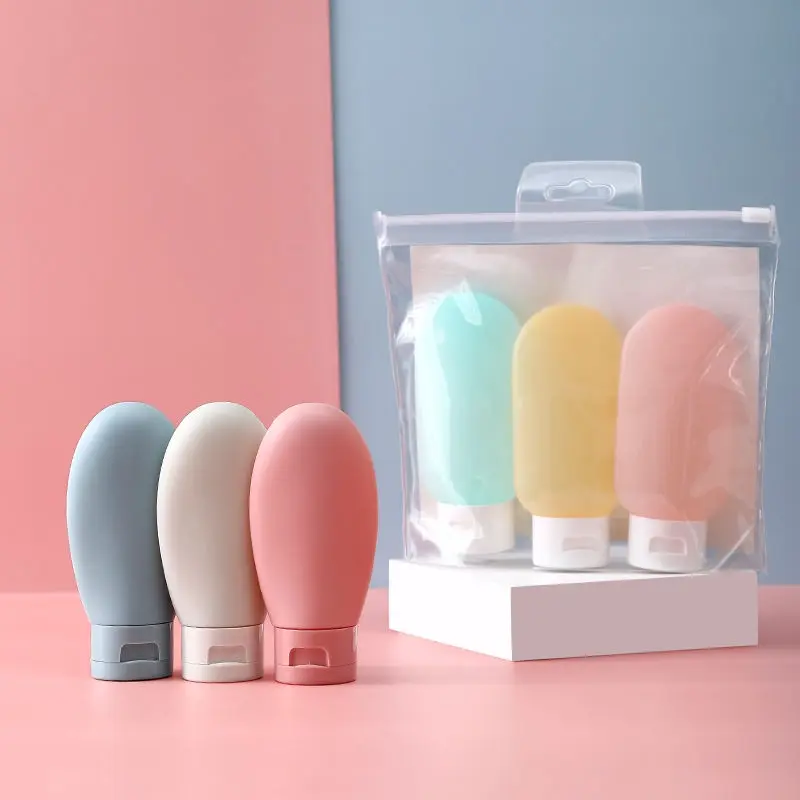 [GIẢM 15% ĐƠN TỪ 75K  Chai chiết mĩ phẩm đi biển 60ml chiết dầu gội, sữa tắm nhựa nắp nhấn du lịch tiện dụng