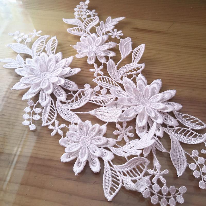 Miếng Dán Vải Hoa Ren Thêu, 1 Cặp, 10x25cm, Màu Sắc 3D Ba Chiều Đầy Màu Sắc, Thích Hợp Cho Trẻ Em Và Đám Cưới, Phụ Kiện 4