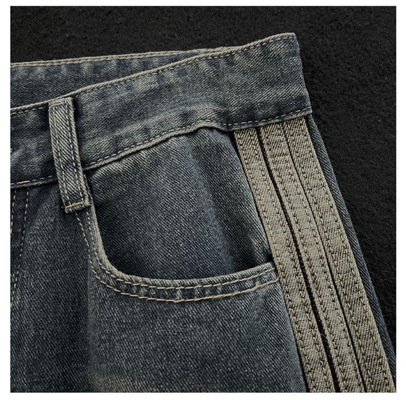 Product Introduction of Quần Dài Denim, Huimo, Phong Cách Mỹ, Đường May Bên Hông Làm Cũ, Khâu Sọc, Kiểu Cleanfit, Dáng Rộng Mùa Thu, Quần Ống Rộng, Dành Cho Nam 21