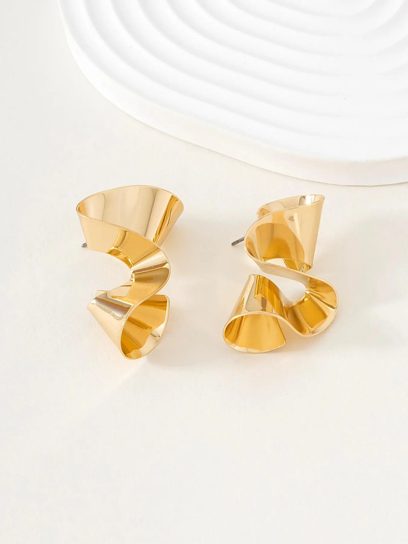 Irregular Design Stud Earrings, Fashionable Jewelry for Women, Daily Clothing Decor, Trendy All-match & Exquisite Jewelry for Birthday Gift