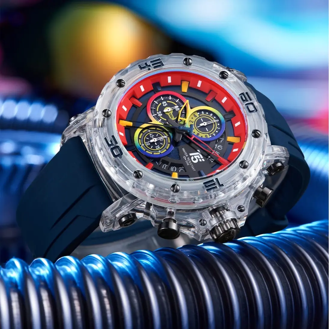 TimelessCorp - Jam Tangan Pria Cowok T5 H 4004G Rubber Strap Original Watches
