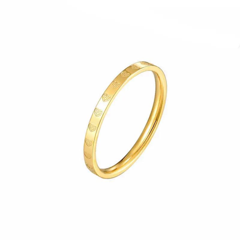 Fashion Titanium Steel Ring, Love Gold Couple Couple Rings, Personality Design Simple Bracelet Ring