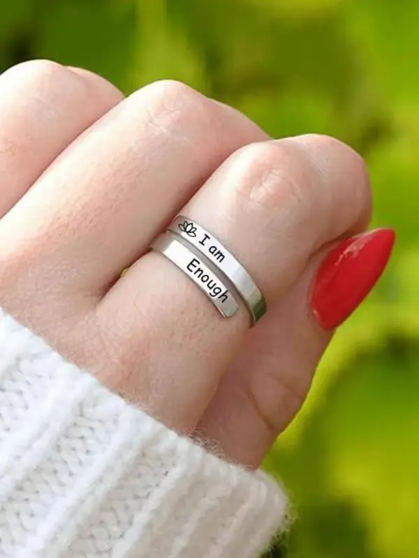 S925 Sterling Silver Ring, Adjustable Size Simple Women's Stackable Ring, Fashion Jewelry Accessories for Women & Girls, with Gift Box 2