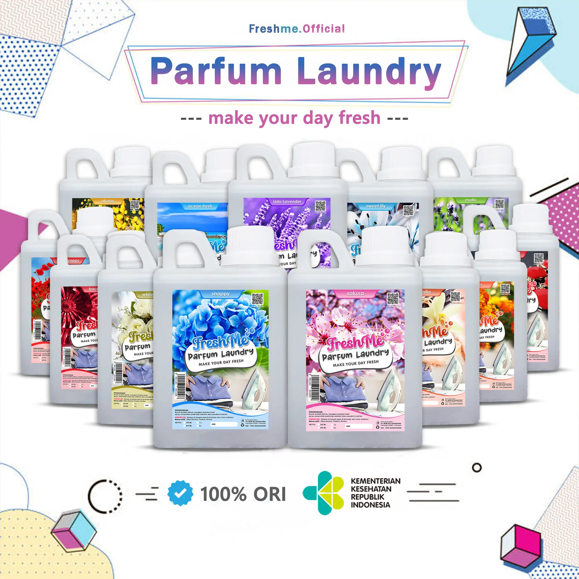 [COD] Parfum Laundry Termurah Wanginya Banyak Pilihan, Pengharum Laundry Tahan Lama anti jamur 500ML