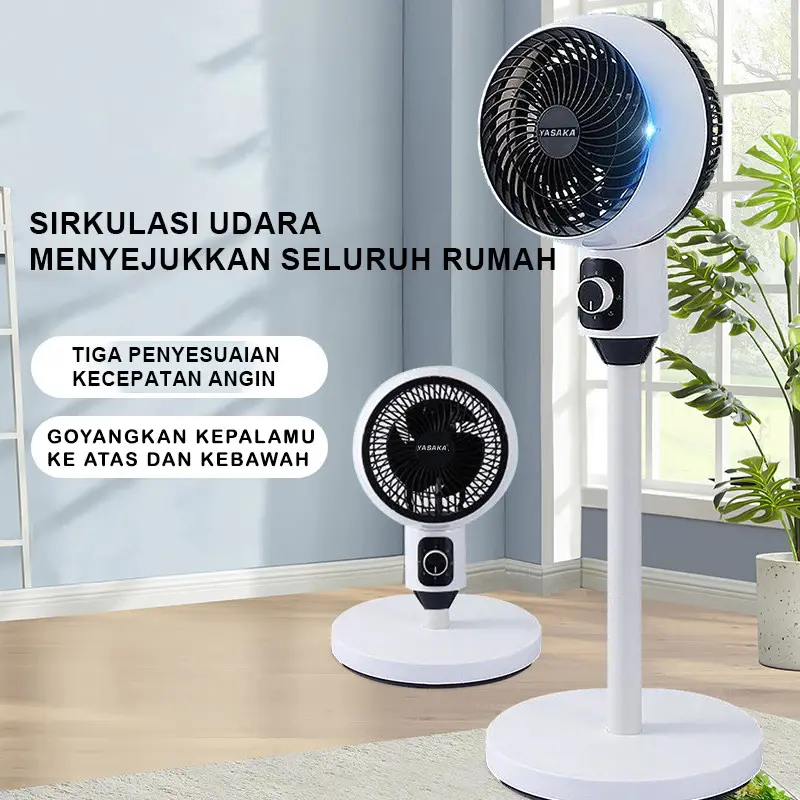COD Kipas Angin + Kipas Lantai - Auto Swing 90 & Manual Vertikal 3 Level Hemat Listrik