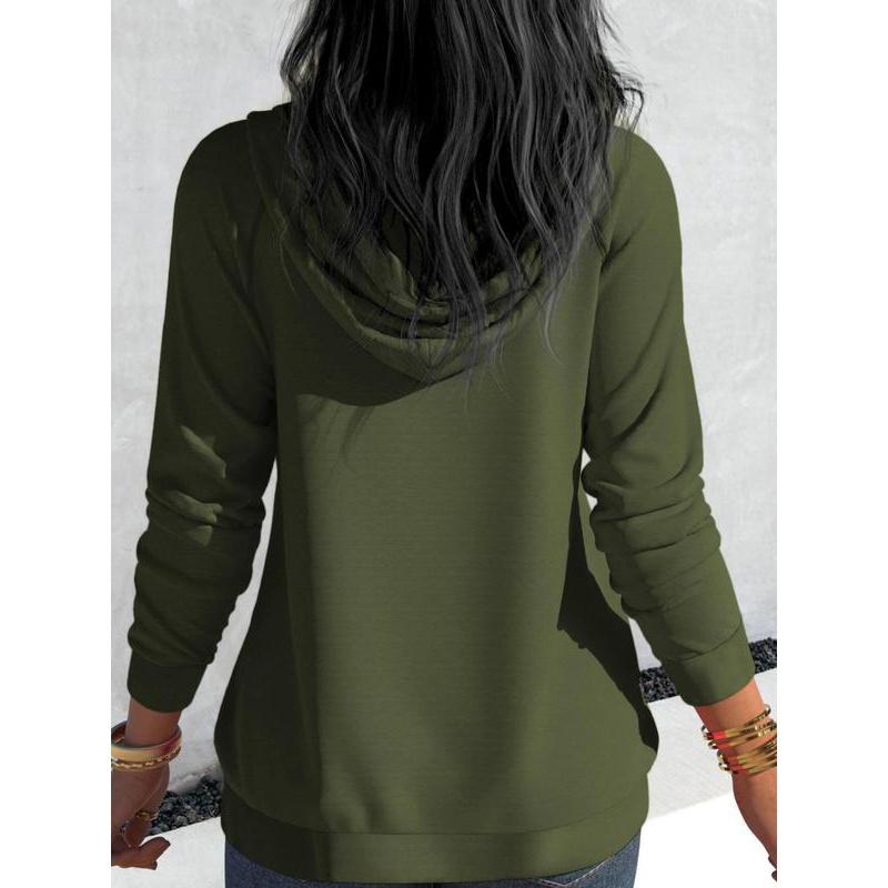 Drawstring raglan sleeve zip pockets hoodie best sale