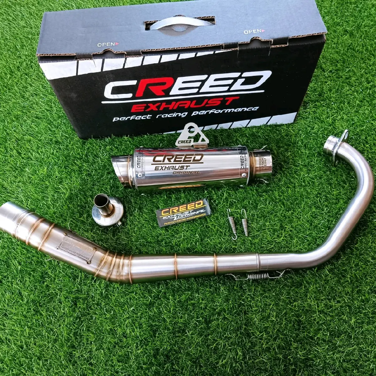 knalpot racing creed exhaust original pnp vixion sonic satria fu Jupiter mx r15 cb 150r cbr 150r gsx 150 tiger verza byson megapro
