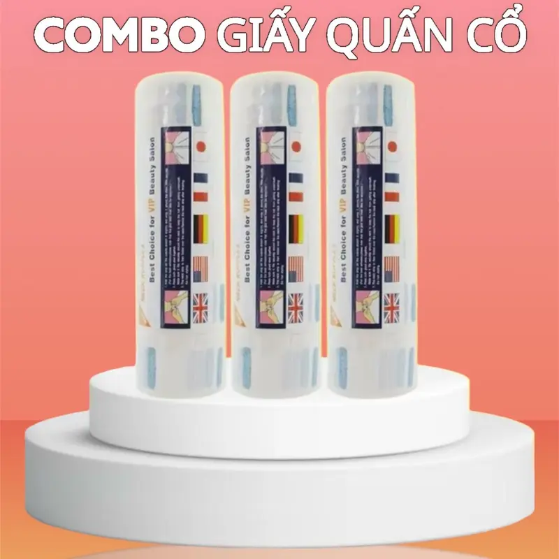 COMBO 3 Cây Giấy Cuốn Cổ  Tóc Nam Cho Salon Barber Shop 0