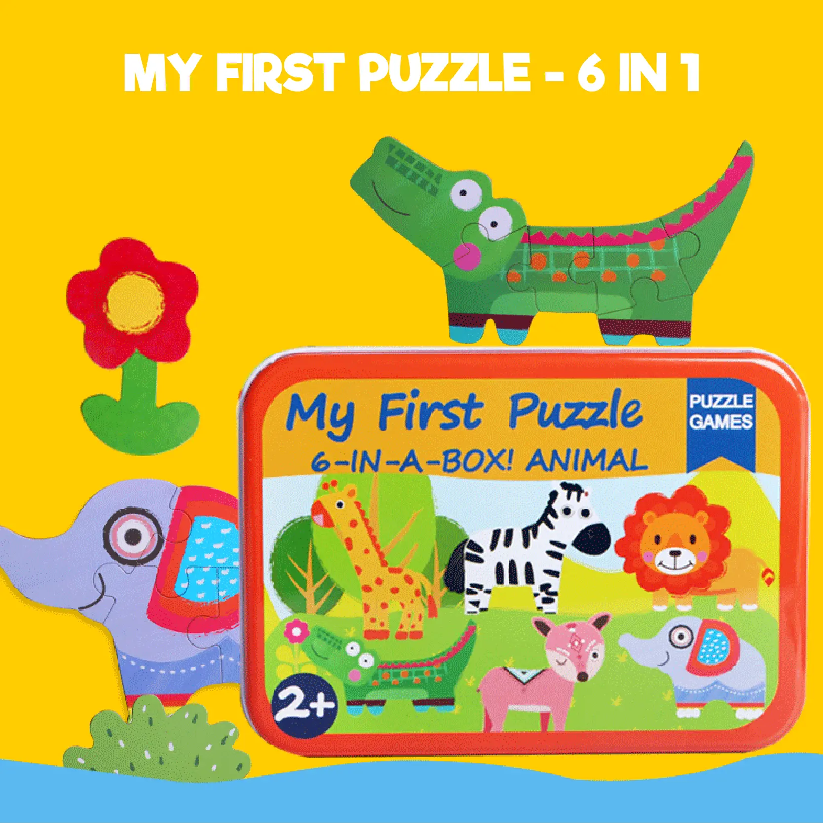 Easy Peasy - My First Puzzle - Puzzle Anak - Jigsaw Puzzle 6 in 1 permainan games Toys