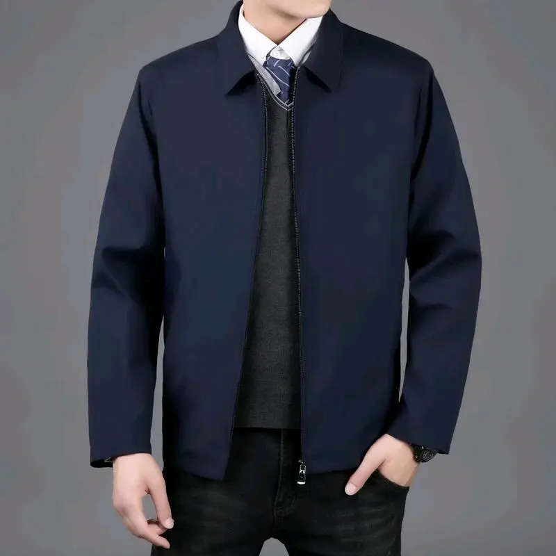 JASKET PORMAL JASKET SEMIJAS BIG SIZE PRIA Katun Formal Semi Blazer Jaket Kerah  Simple 5