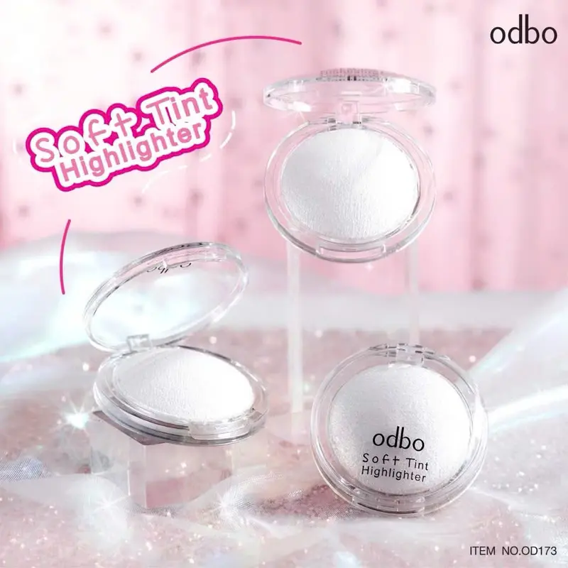Phấn Bắt Sáng Mini Tạo Khối Odbo Soft Tint Hightlighter OD173 Có Nhũ Chuẩn Makeup 3