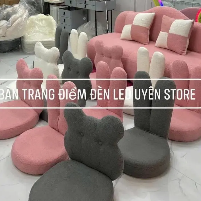 Ghế Bệt Thỏ Tựa Lưng . 3 màu lựa chọn - hàng loại 1