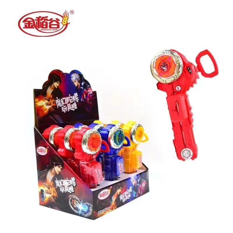 Product Introduction of Golden rice magical candy snacks battle string gyro children's toy gift sharing 11