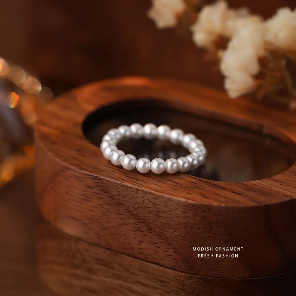 French Elastic Cord Beaded Exquisite All-Match Women's Ring