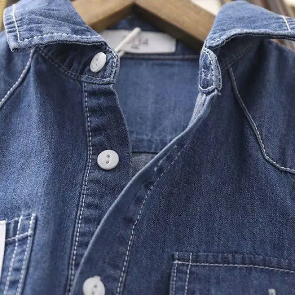 Áo Khoác Trẻ Em, Cho Em Bé Và Người Lớn Tuổi, Áo Khoác Denim, Áo Sơ Mi Denim Cho Bé Trai, Áo Khoác Cho Bé Trai, Áo Khoác Cho Bé Trai, Quần Áo Trẻ Em, Thích Hợp Cho Mùa Thu 1