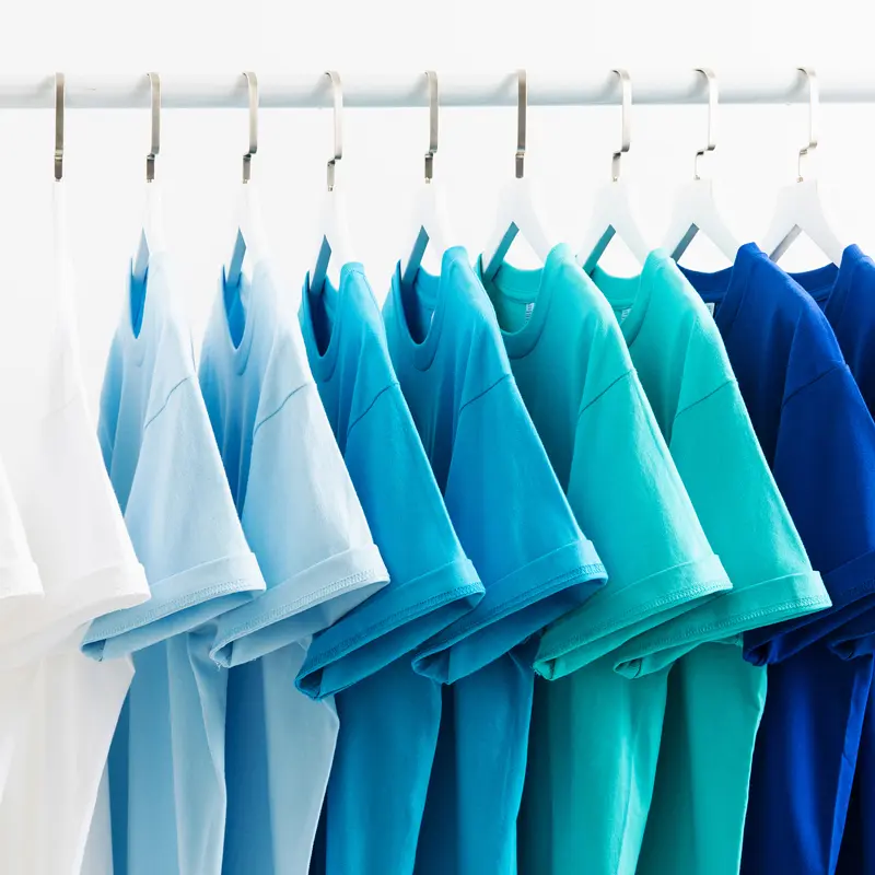 Art and art are small and fresh, specially offered in summer! Blue pure cotton solid color loose men's and women's summer