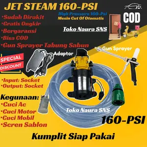 TERMURAH PAKET STEAM TEKANAN 160PSI ALAT CUCI STEAM MOTOR PORTABLE CUCI MOBIL 12V DC HIGHPRESSURE Car Dinamo