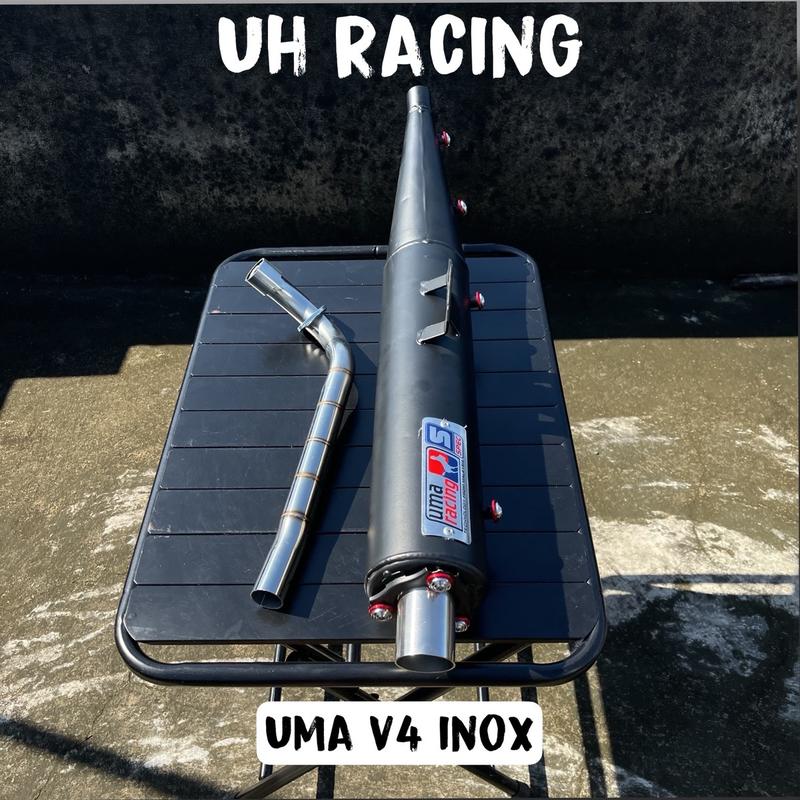 Pô Uma mỏ chu đích inox Uma Racing gắn Sirius Wave Exciter Winner Sonic...Full cổ | Phụ Kiện Phụ tùng xe máy UH Racing uma v4