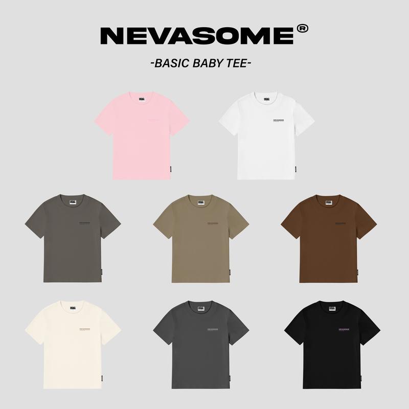 Áo Thun Baby Tee 8 Màu Local Brand NEVASOME Basic Cotton 230 gsm Nữ Top Cổ Tròn Women