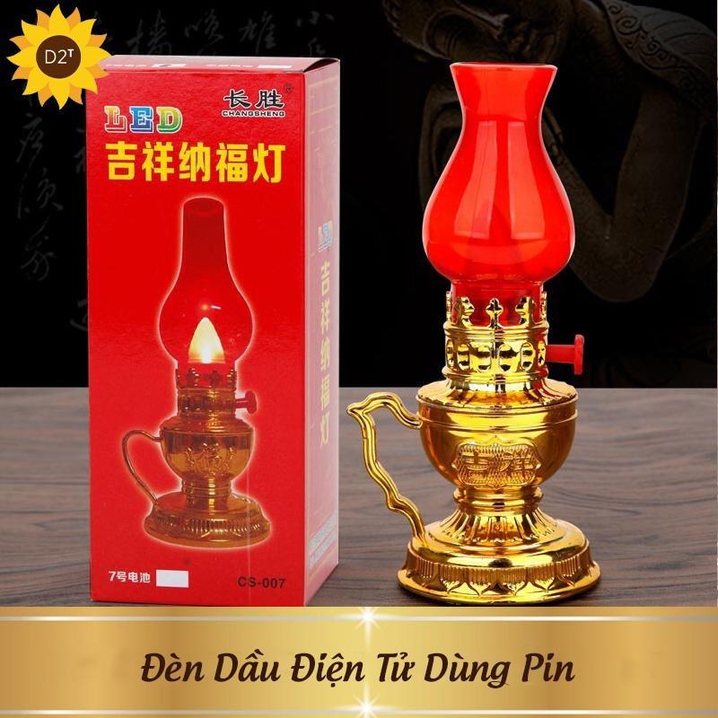 Đèn Dầu Điện Tử Dùng Pin, Đèn Để Bàn Thờ, Đèn Thờ Vĩnh Cửu, Đèn Dầu Thờ Cúng, Đèn Dầu Không Khói Ánh Sáng Chân Thật Decor Phòng Decor