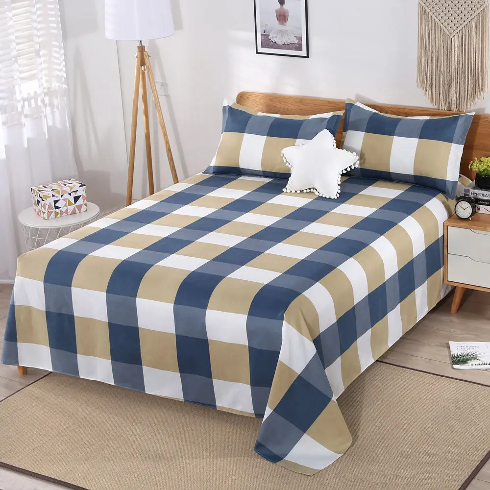 [Diagonal] Clearance Bed Sheet Single Piece 100% Skin-Friendly Double Single Kang Sheet All-Season Universal Student Dormitory Pillowcase