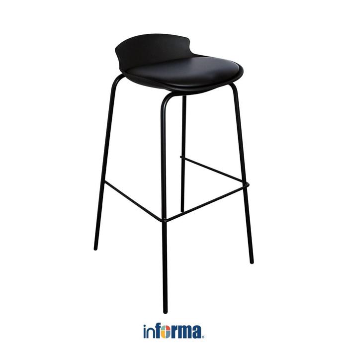 Jual Informa Laredo Kursi Bar Kulit - Hitam Bar Stool Tinggi Counter ...