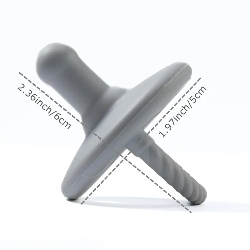 Soft Silicone Design Baby Teether with Handle, Newborn Teether, Infant Tactile Training Teething Toy, Baby Grasping Toy, Baby Tactile Training Chew Toy 8