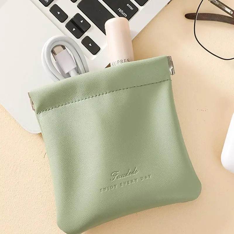 Waterproof Storage Bag Large Capacity All Match Automatic Closing Lipstick Coin Pouch Outdoor Wallets YDEA1