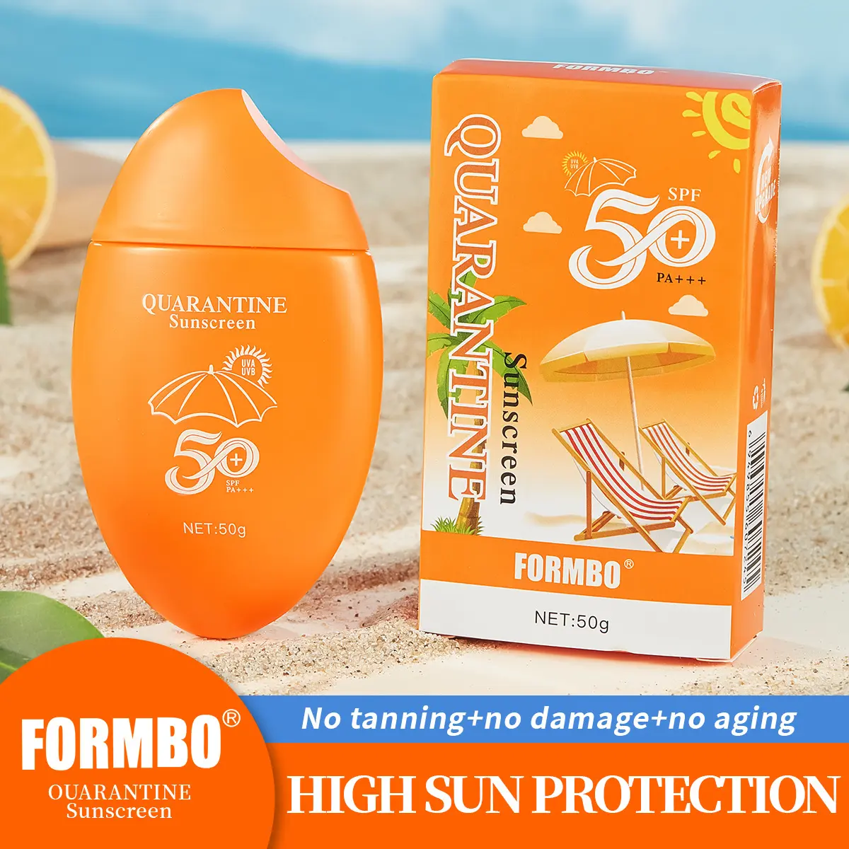 Sunscreen UV Protection 50SPF Waterproof and Sweat Facial Sunscreen Lotion