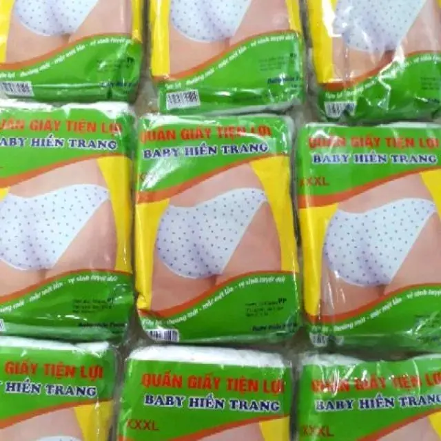 Vỉ 6 quần lót giấy baby Hiền Trang