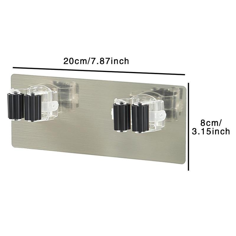 Product Introduction of Mop Hook, 1 Count Adhesive Broom Holder Hook, Wall Mounted Stable Broom & Mop Holder 5