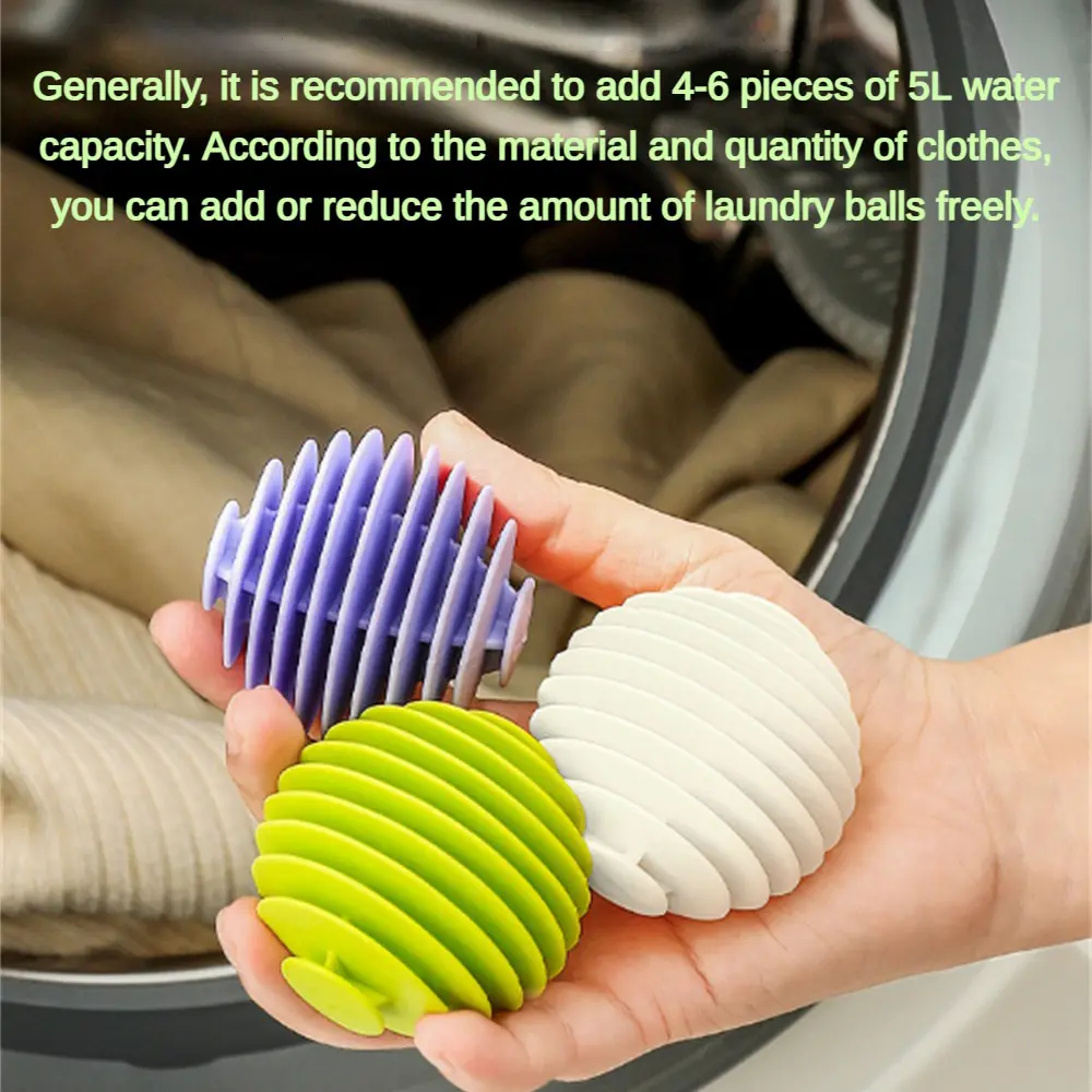 3pcs Reusable Laundry Ball Anti-winding Soft Rubber Laundry Ball Clothes Decontamination Washing Ball Hair Catcher Washing Machine