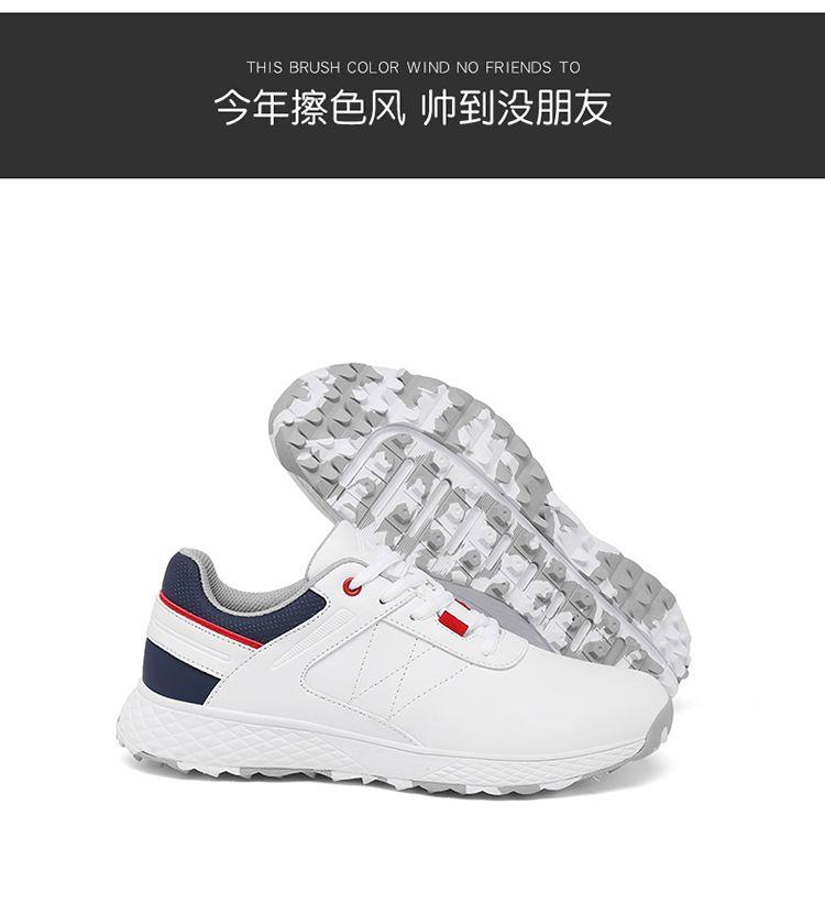 Product Introduction of New Golf Shoe Men and Women Couple Models White Shoes Fixed Studs Non-Slip Waterproof Professional Training Shoes Qx24025 12