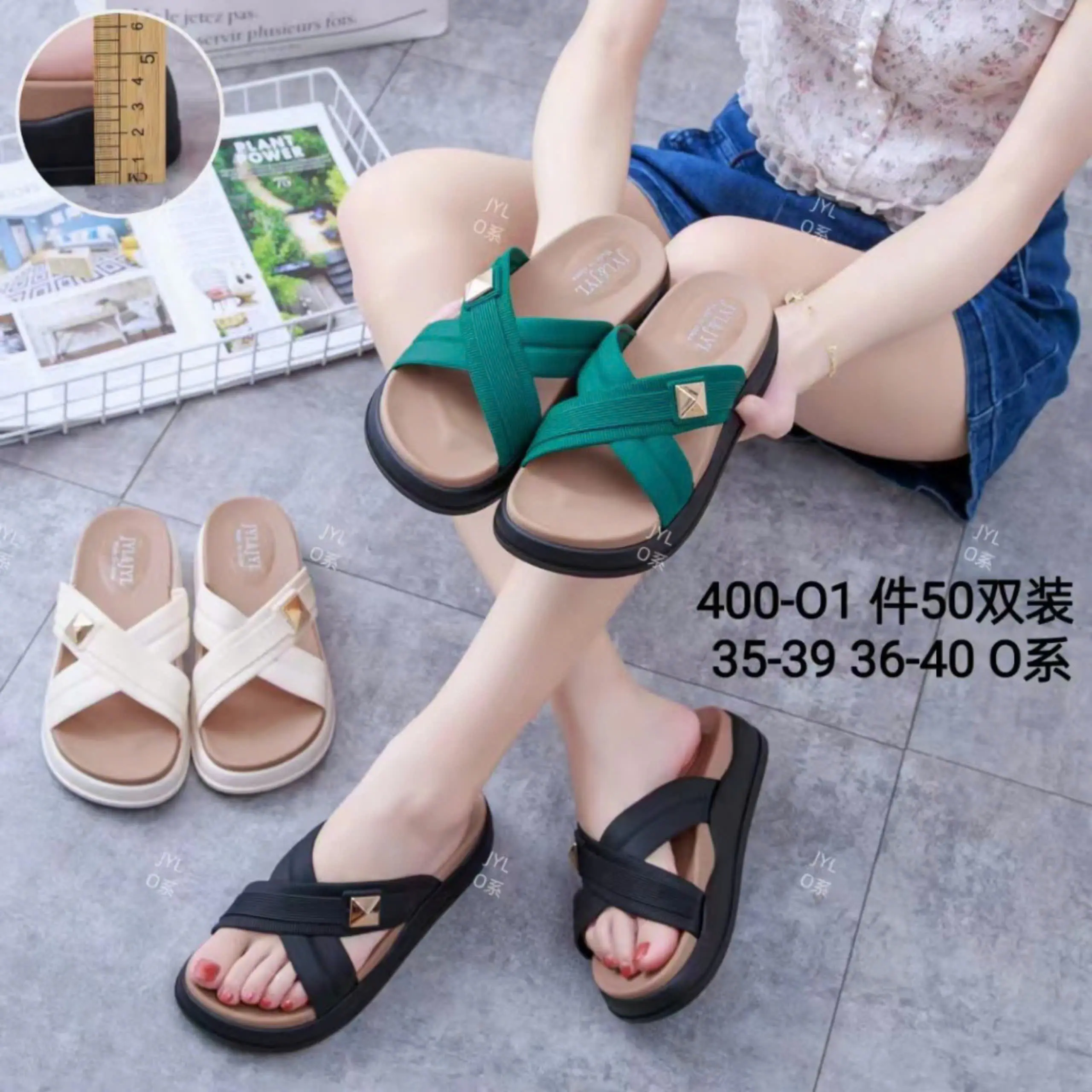 Dép le nữ dép bánh mì Quai Chéo - Dép Đi Biển đi Nhà chất cao su non Chống Trượt