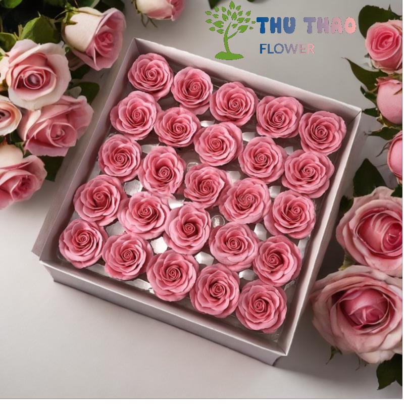 Hoa sáp 7 lớp cao cấp, cánh tim dùng để bó hoa, làm lẵng hoa 2