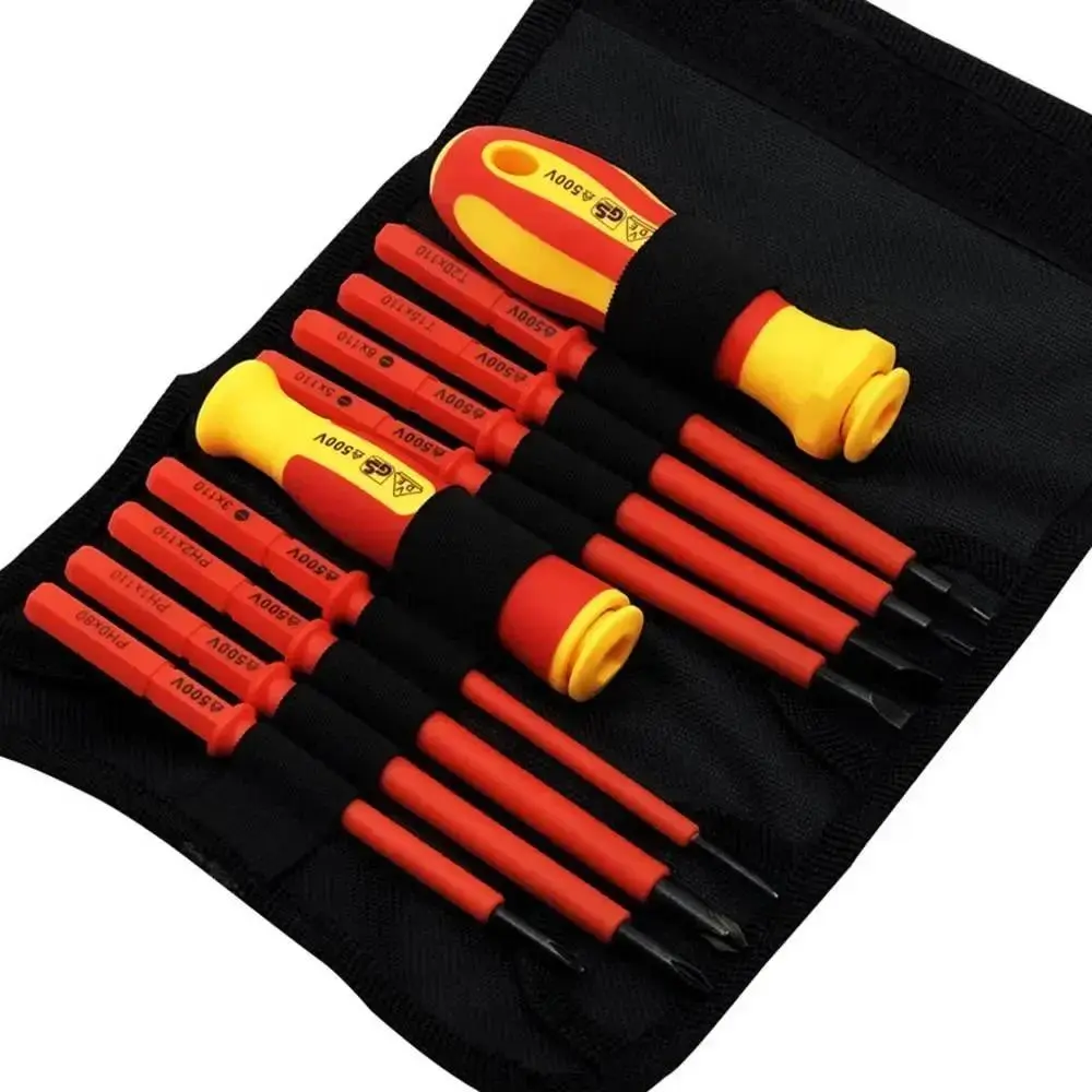 Insulated Screwdriver Set, Screwdriver Set with Interchangeable Head, Multipurpose Screwdriver Kit for Home & Office, Hand Tools, Hardware, Heavy Duty