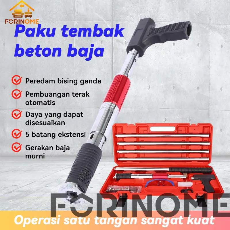 Power Tool Alat Paku Instant Lontar Mesin Install Paku Beton T1000 Fastening Device Paku Beton Set 8,5MM Untuk kontruksi Ramset Paku Beton 5 Meter qxf