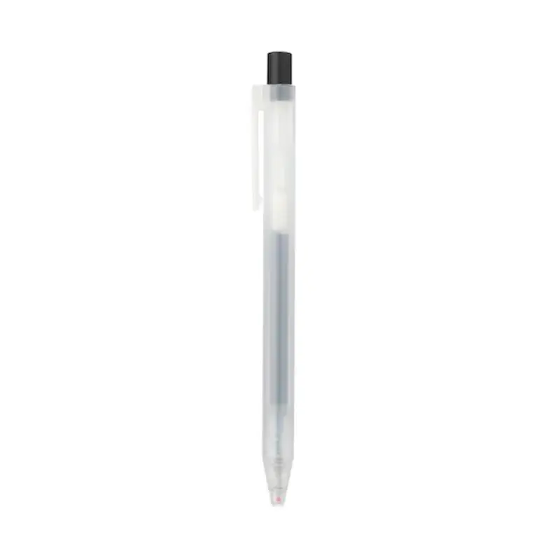 MUJI_(0.5mm)Pulpen tinta gel isi ulang tipe ketukan_Gel ink ballpoint pen
