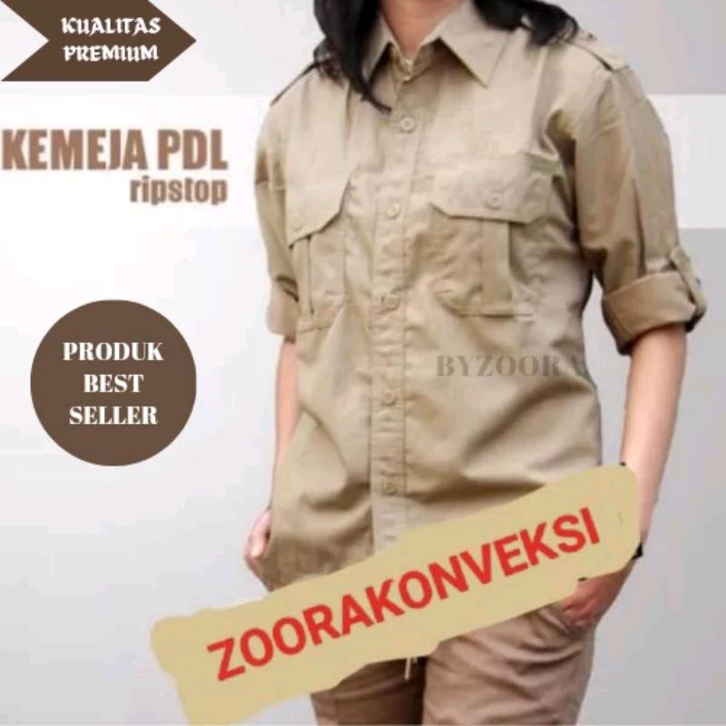[PROMO READY] Kemeja PDL Wanita Premium Tebal Adem Kemeja Perempuan Outdoor Lapangan Hiking Lengan Panjang 0