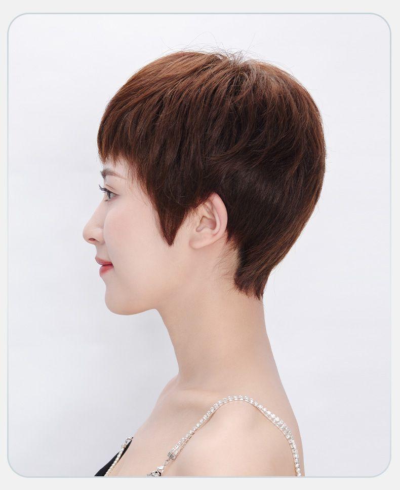 Product Introduction of 100% Human Hair Wigs For Women Short Wig Hair Modern Style Full Machine Wig Fashion Type For Female Gift For Mother 5