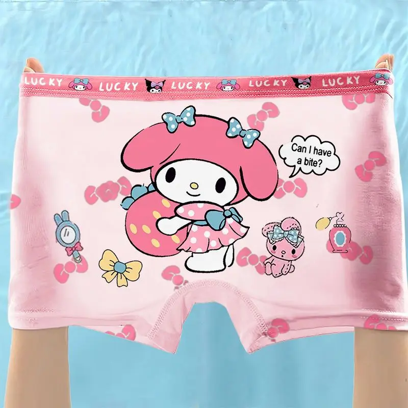Quần Đùi Boxer Lưới Thoáng Khí Cho Bé Gái, Chất Liệu Vải Modal, Thích Hợp Cho Mùa Hè, Thiết Kế Clow M Bốn Góc, Đồ Lót Trẻ Em, Pp 3