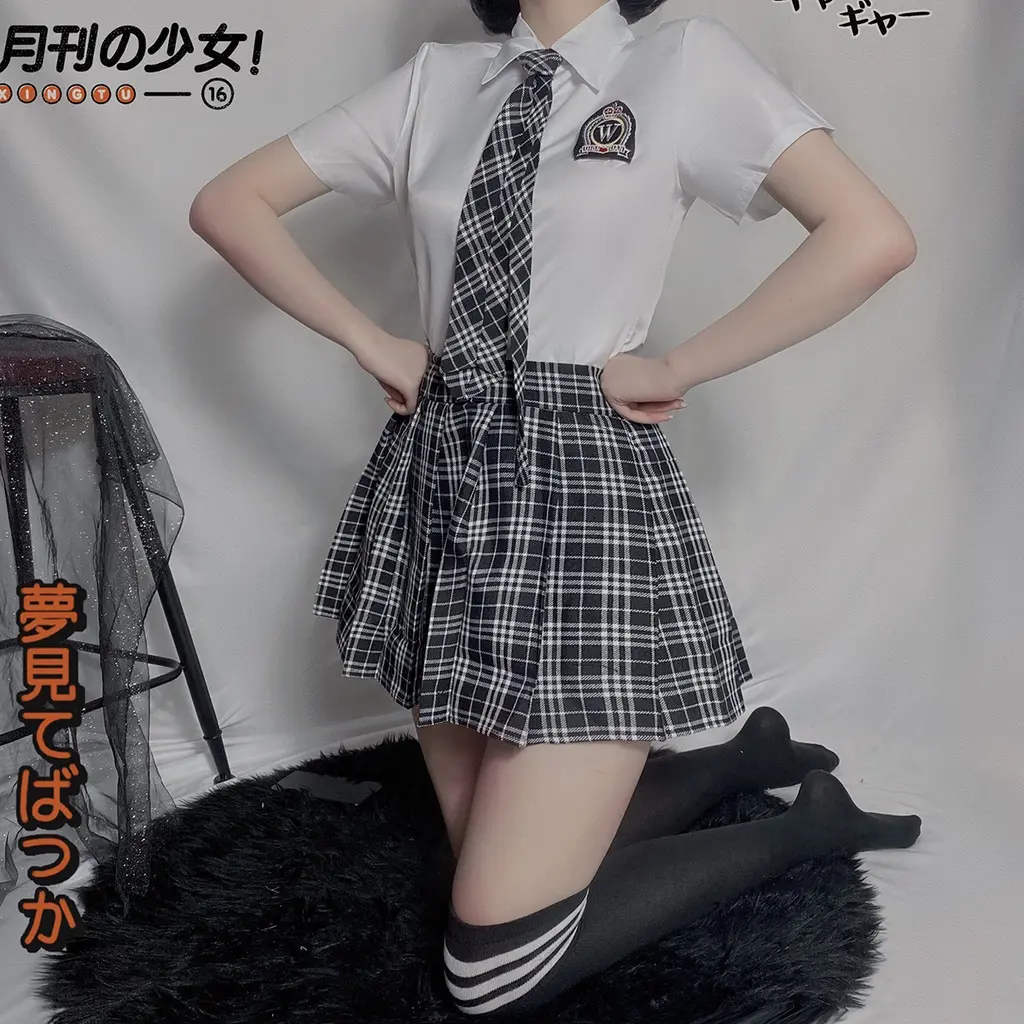 [ GRATIS ONGKIR ] COD Wanita Lingerie Set Seragam Cosplay Seragam Pelajar Cosplay 3A232 TERLARIS