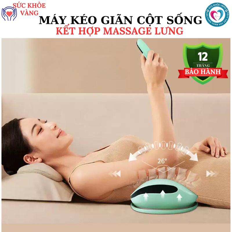 Máy Massage Thắt Lưng Kéo Giãn Cột Sống Xung EMS Điều Chỉnh Nhiệt Độ Giúp Thư Giãn Vùng Lưng Và Eo