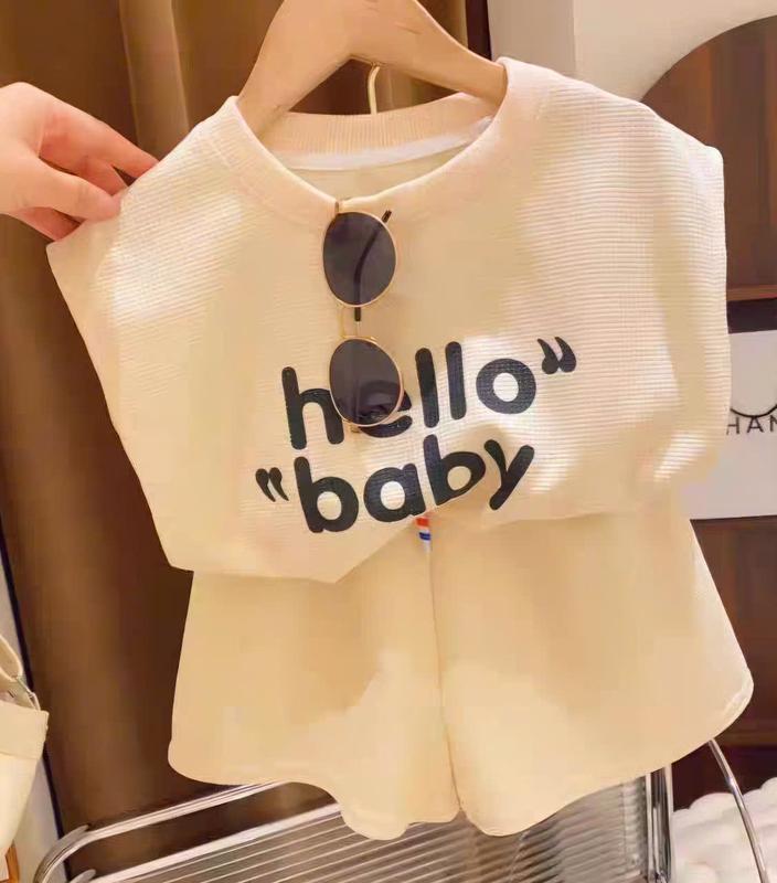 COMBO 3 Bộ đồ 3 lỗ bé gái mẫu HELLO BABY sz9-38kg chất su co dãn 4 chiều quần áo bé gái mùa hè 3